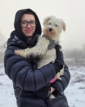 Dylan Brown with Daisy